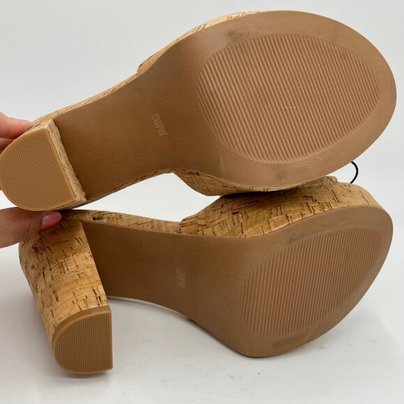 New Torrid Tan Platform Cork Heels - Size 8W - Picture 7 of 7